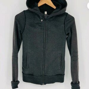 Lululemon Dark Gray Long Sleeve Full Zip Hooded Sweatshirt Women's Est. Size 4
